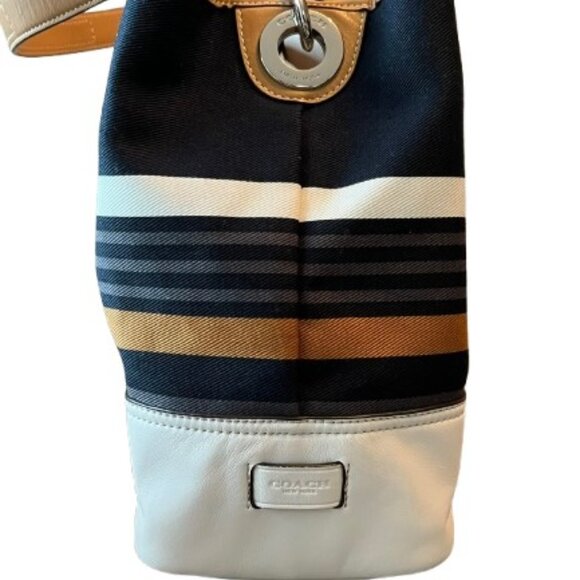Coach Hadley Multi-Stripe Field Tote (F30302) - NWOT - Picture 5 of 9